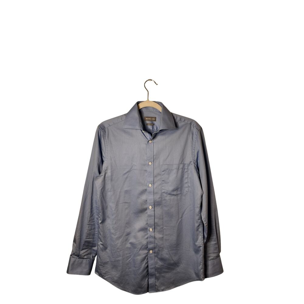 Michael Kors Men's Light Blue Dress Shirt Regular Fit